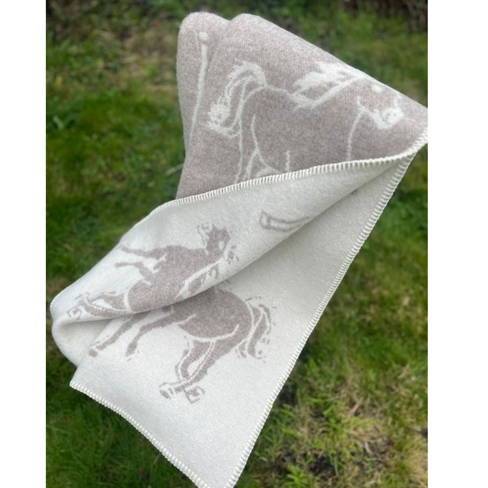 Belpo Leather Care Plaid Wol Paarden beige/wit