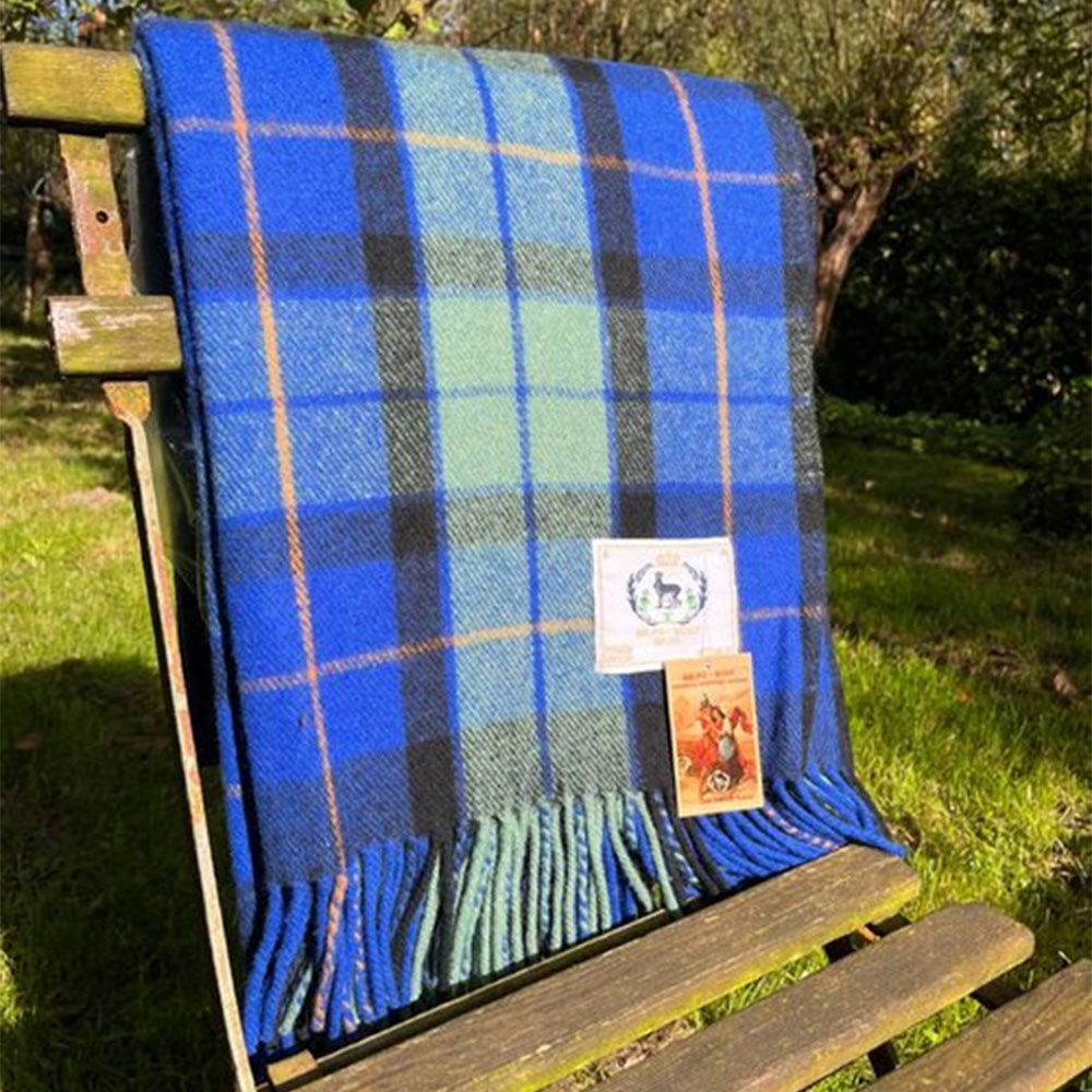 Belpo Leather Care Plaid wol Flower Schotland blue
