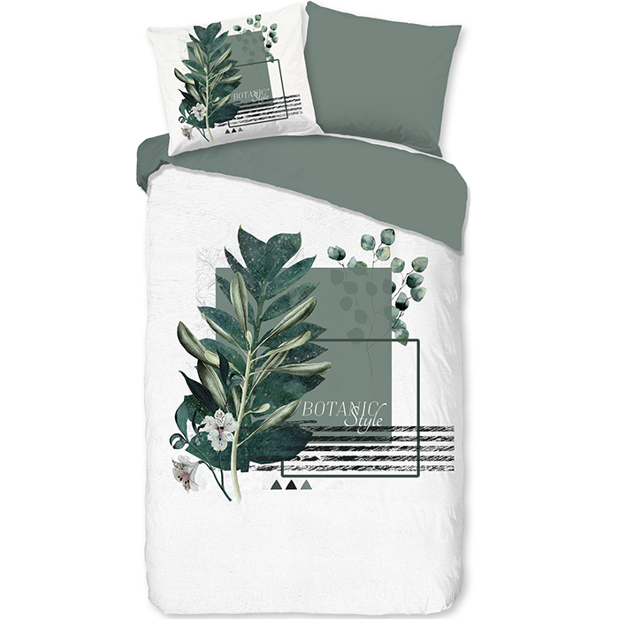 Pure Botanic Style Dekbedovertrek Groen-2-persoons (200 x 200/220 cm)