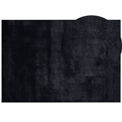 Beliani MIRPUR-Shaggy vloerkleed-Zwart-160 x 230 cm-Polyester