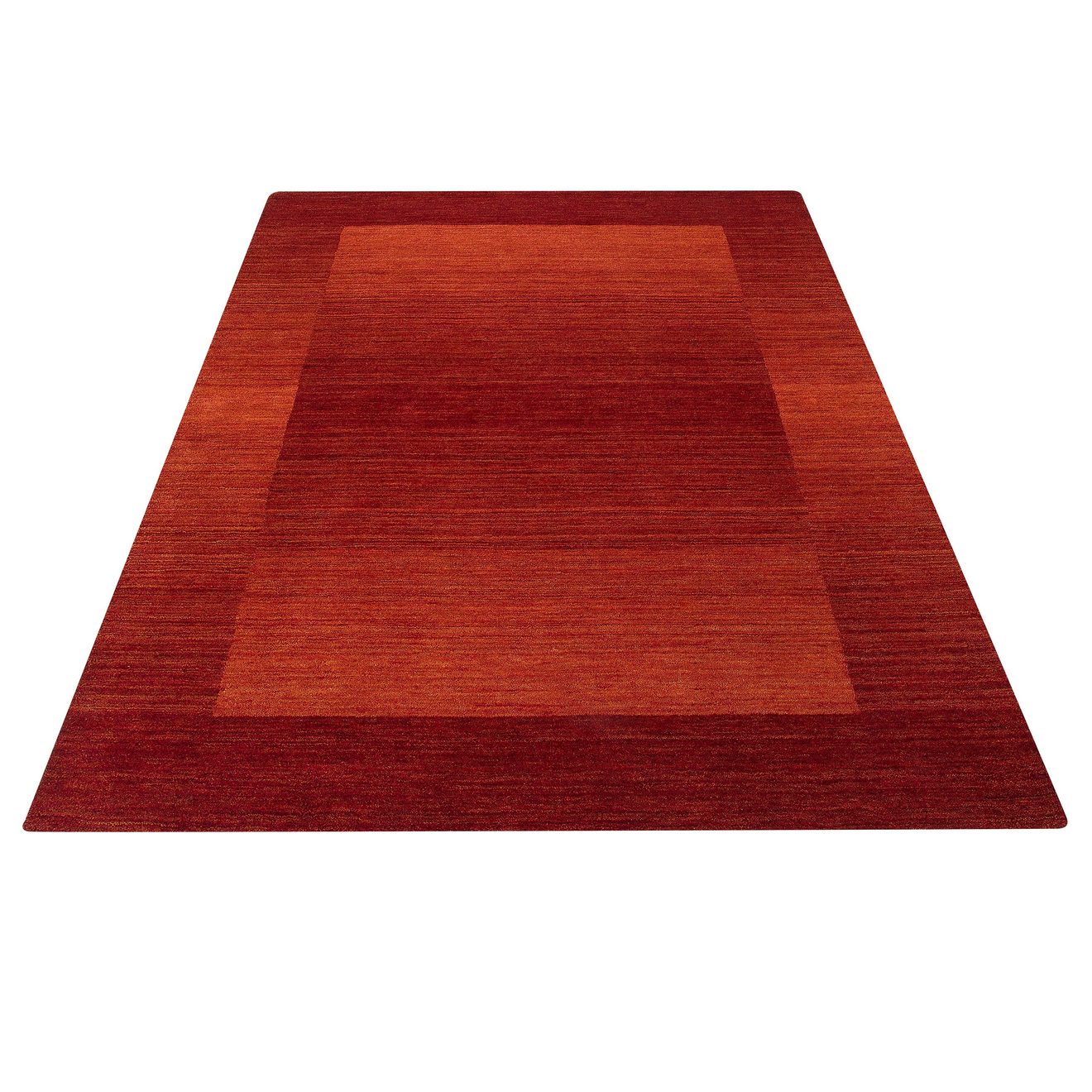 THEKO Wollen kleed Gabbeh super, Handgeweven vloerkleed, randdessin, zuivere wol, met de hand geweven