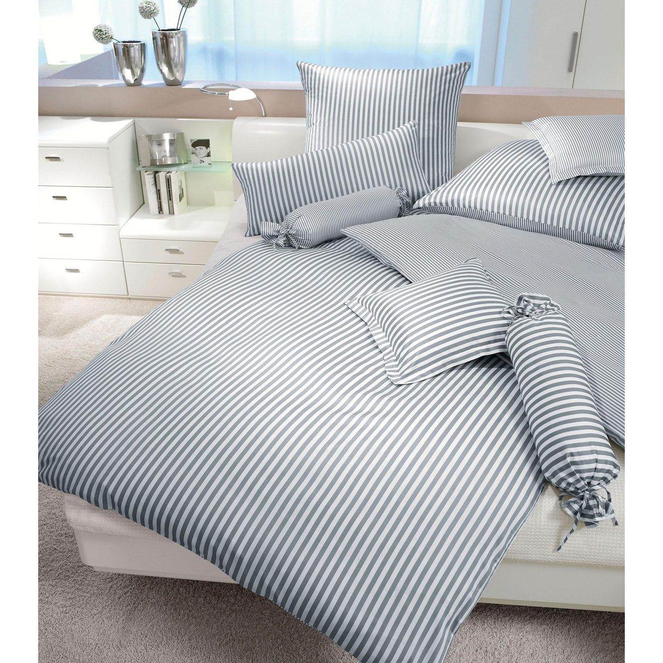 Janine Tweezijdig te gebruiken overtrekset Modernclassic 3912, 100% katoen