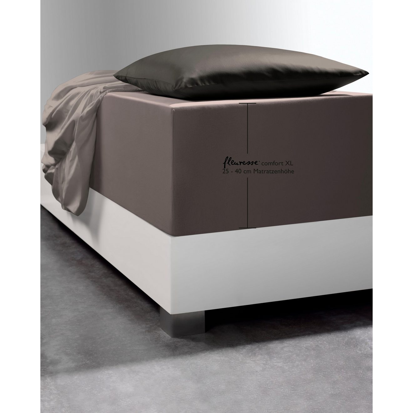 Fleuresse Hoeslaken Comfort XL Mako jersey, voor matrassen tot 40 cm hoog, onderlaken, hoeslaken (1 stuk)