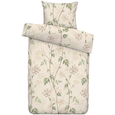 Leen Bakker Dekbedovertrek Vera - beige/groen - 140x220 cm
