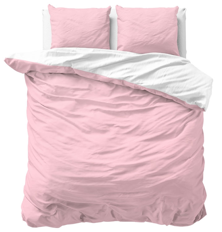 Zensation Dekbedovertrek Twin Face Pink White-200x200/220