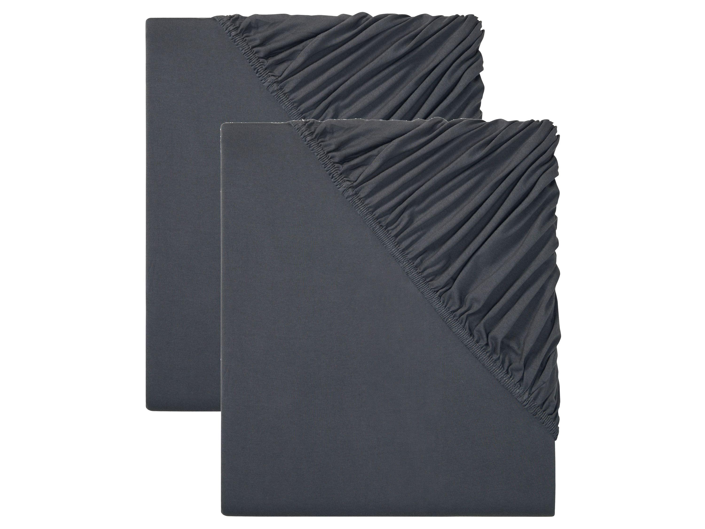 Livarno home 2 jersey hoeslakens 90-100 x 200 cm (Donkergrijs)