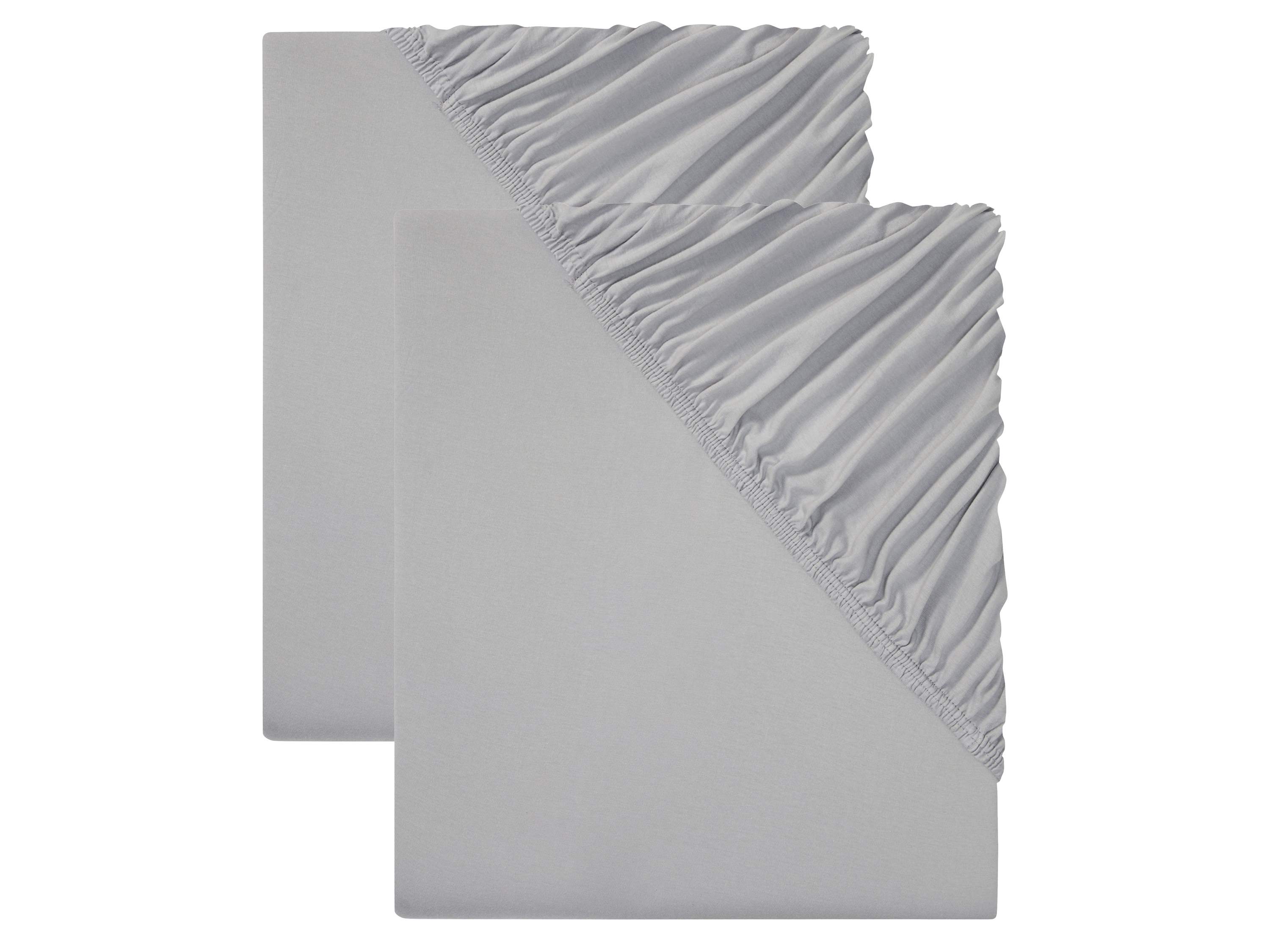 Livarno home 2 jersey hoeslakens 90-100 x 200 cm (Lichtgrijs)