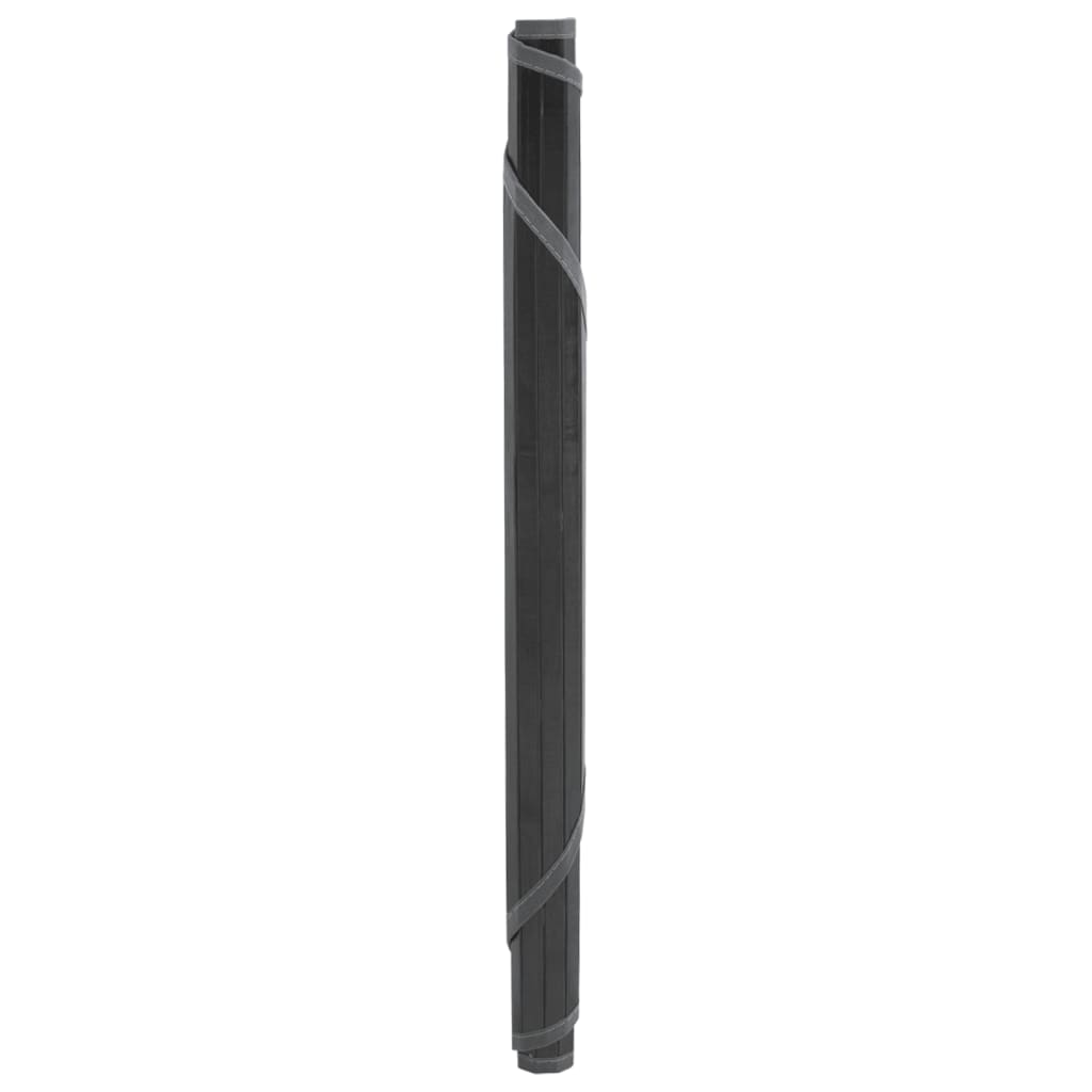 vidaXL Vloerkleed rond 100 cm bamboe grijs