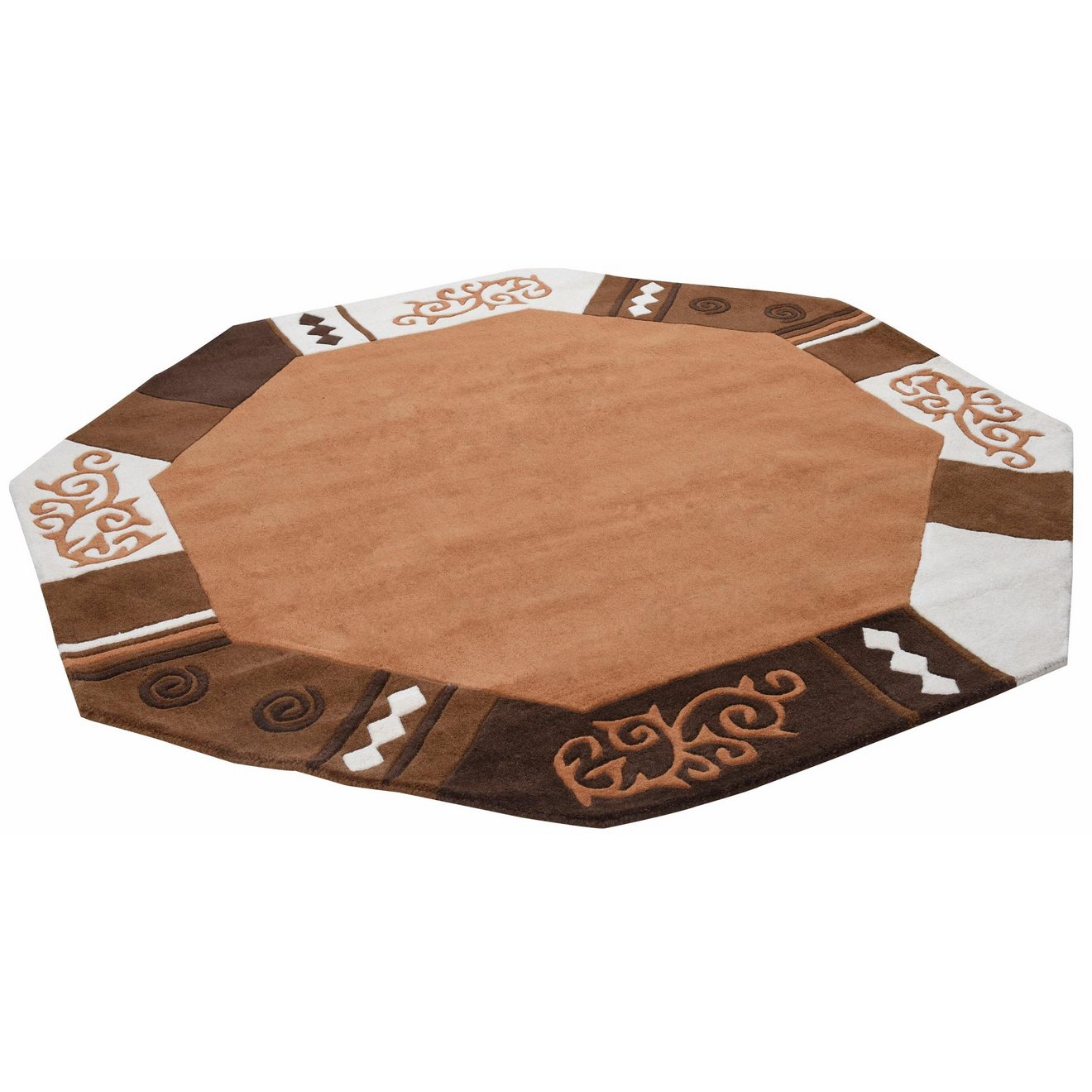 THEKO Wollen kleed AMBADI zuiver scheerwol, handgetuft, met randdessin, modern