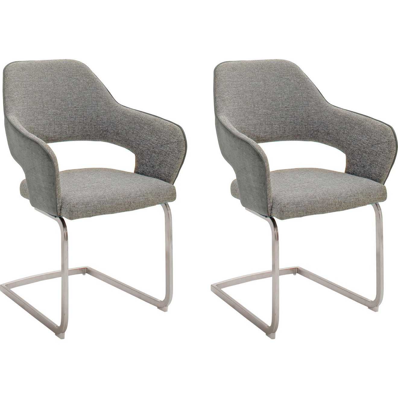 MCA furniture Vrijdragende stoel NEWCASTEL Stoel belastbaar tot 120 kg (set, 2 stuks)