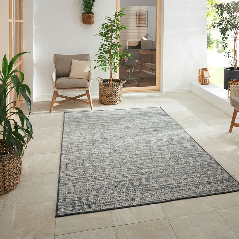 ELLE DECORATION Loper Mèlange Vlakweefsel, binnen- en buitengebruik, modern, omkeerbaar tapijt, balkon, woonkamer