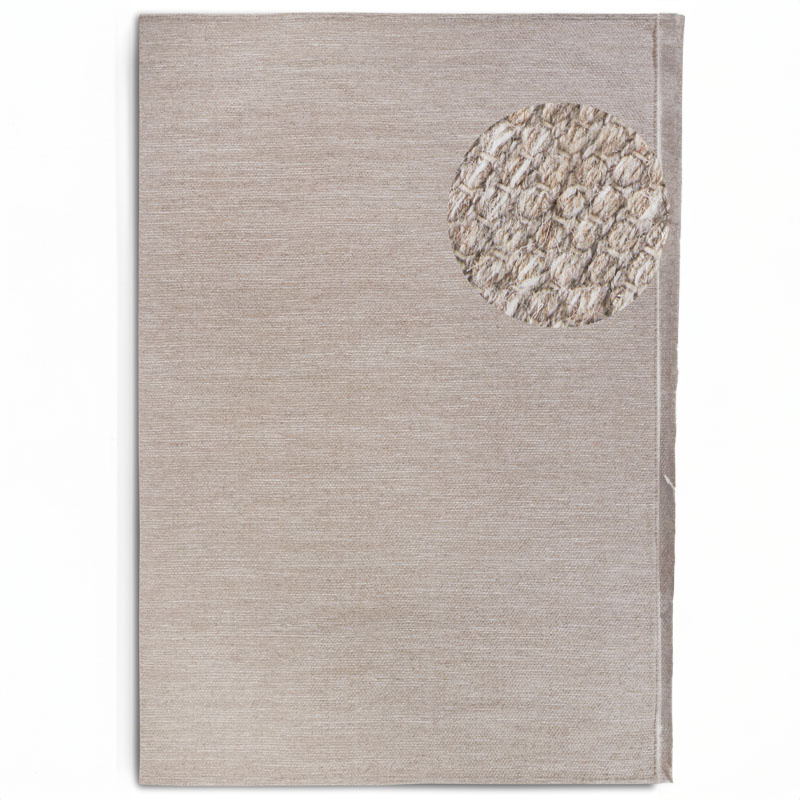 ELLE DECORATION Wollen kleed Pradesh Handgeweven, wol, natuur, loper, woonkamer, slaapkamer, Scandi