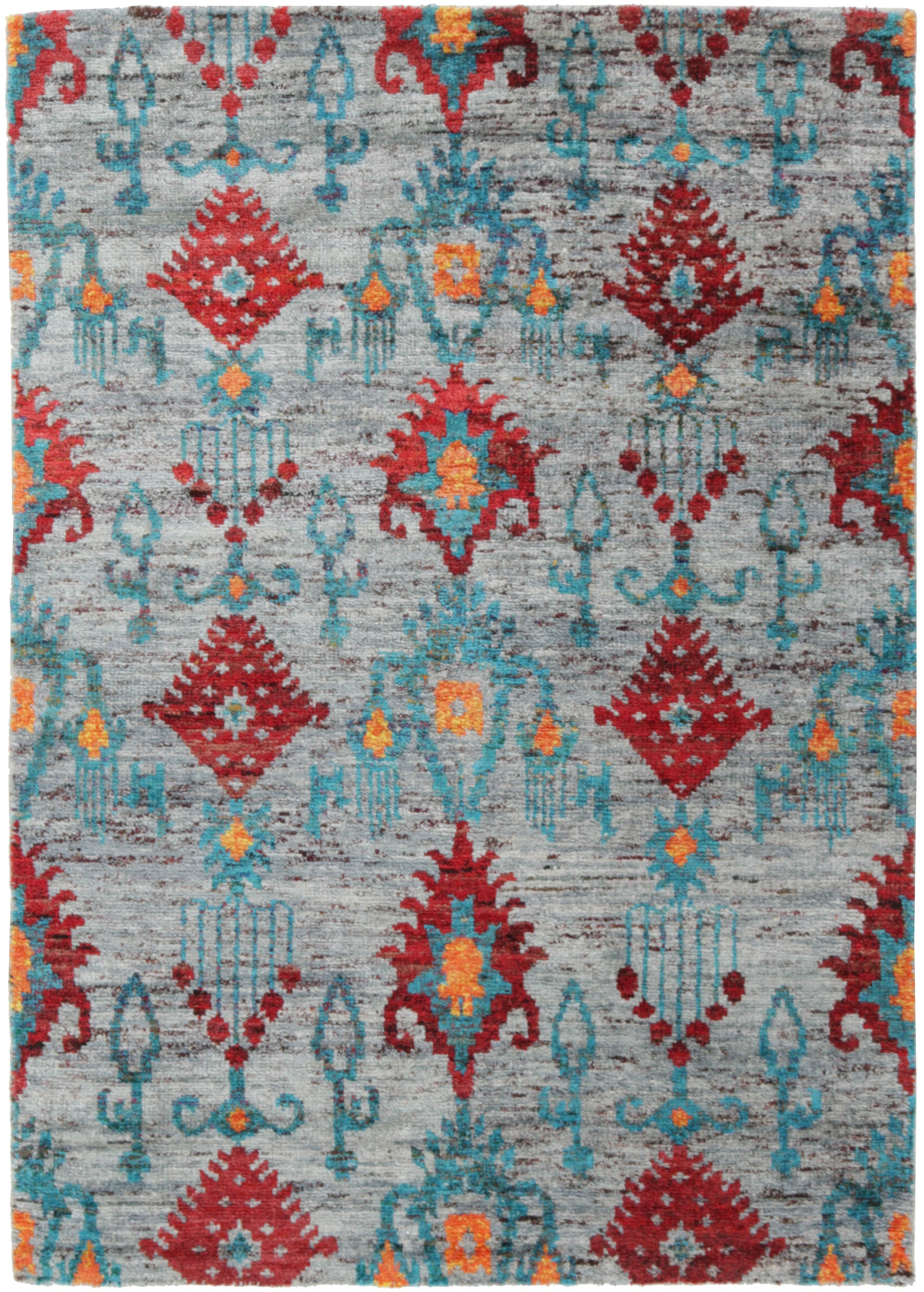 Rezas  Sari Silk - 180423, Multicolour (Black) - 200x300