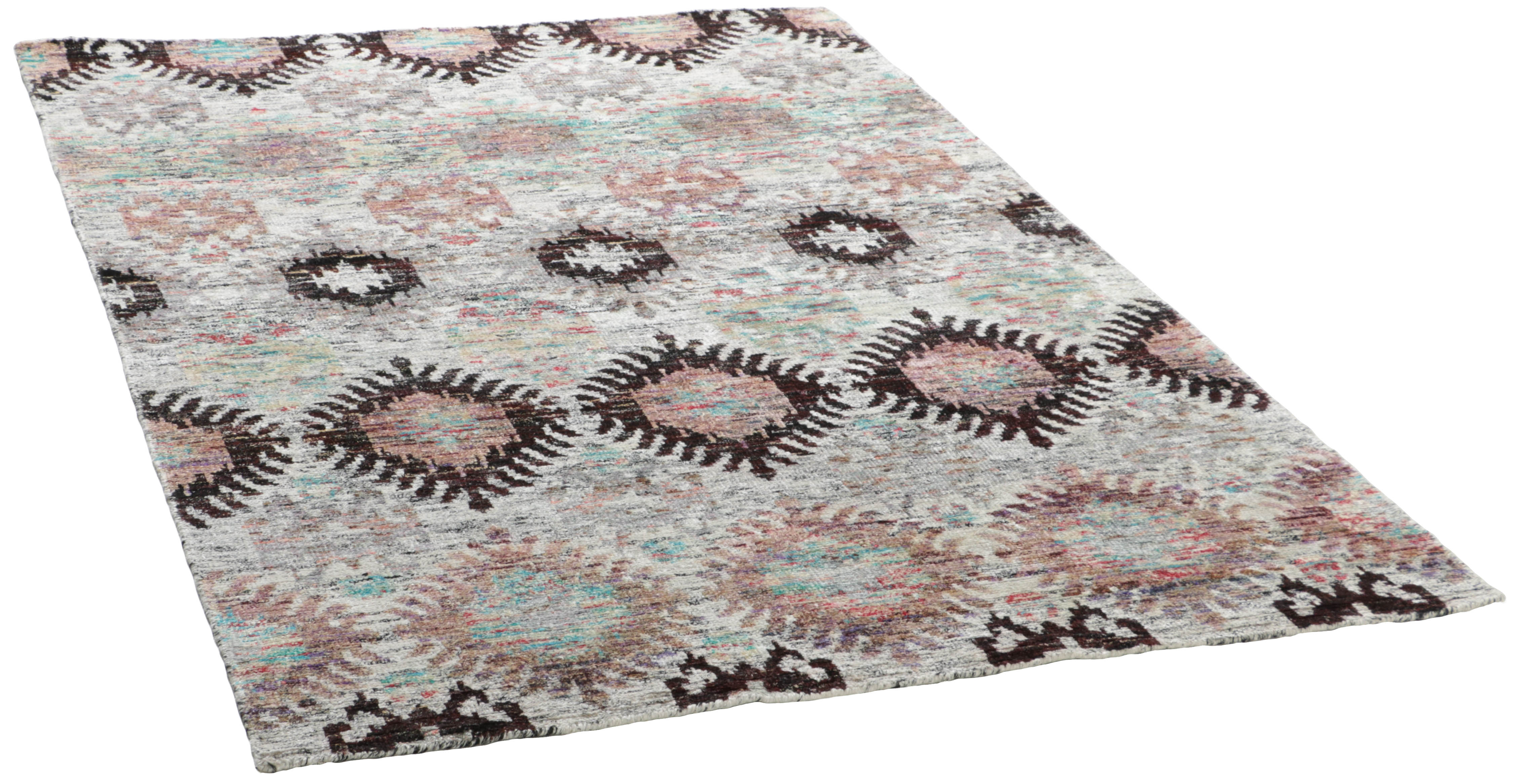 Rezas  Sari Silk - TX 3425, Snow Multi (Beige) - 200x300