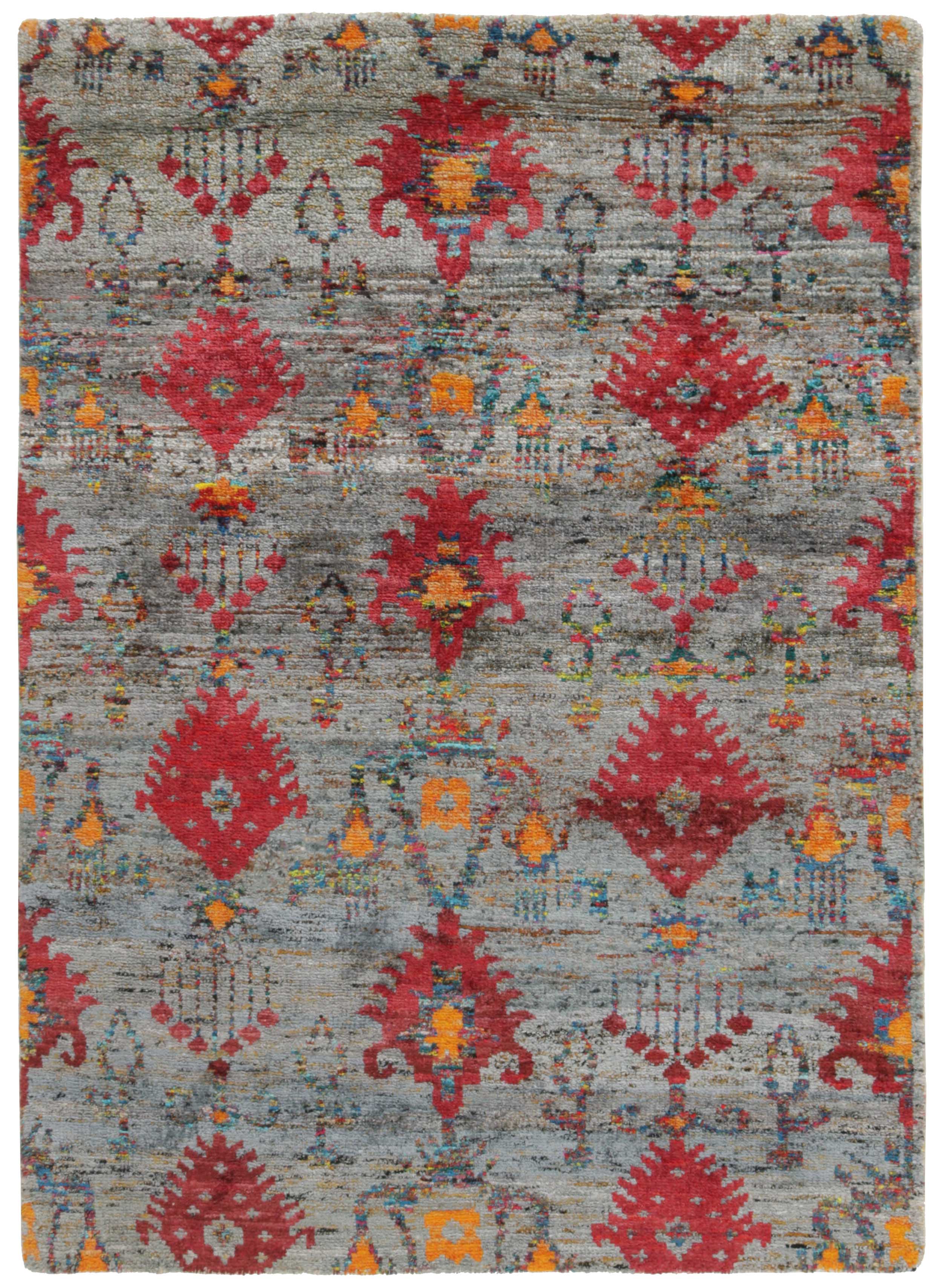 Rezas  Sari Silk - 180423, Multicolour (Black) - 250x300