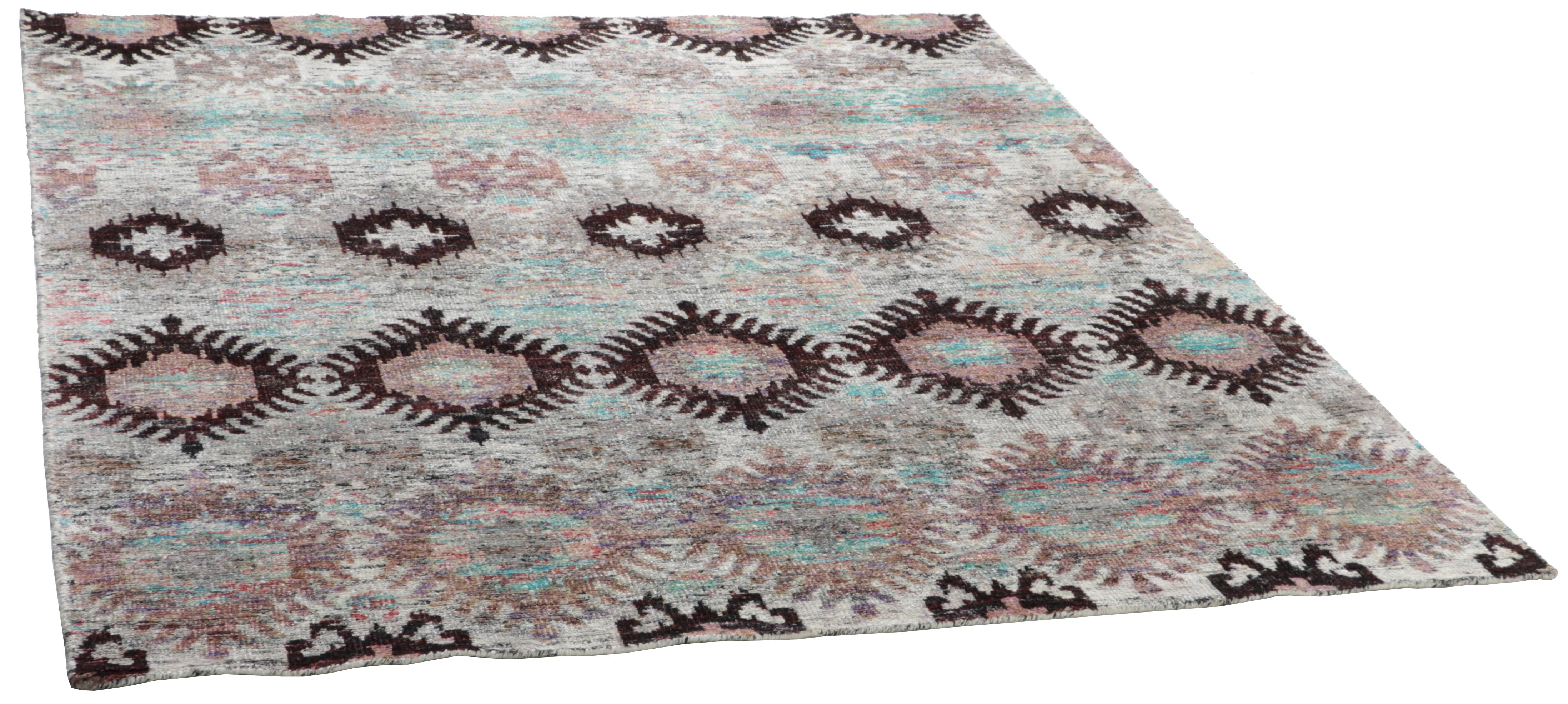 Rezas  Sari Silk - TX 3425, Snow Multi (Beige) - 250x300