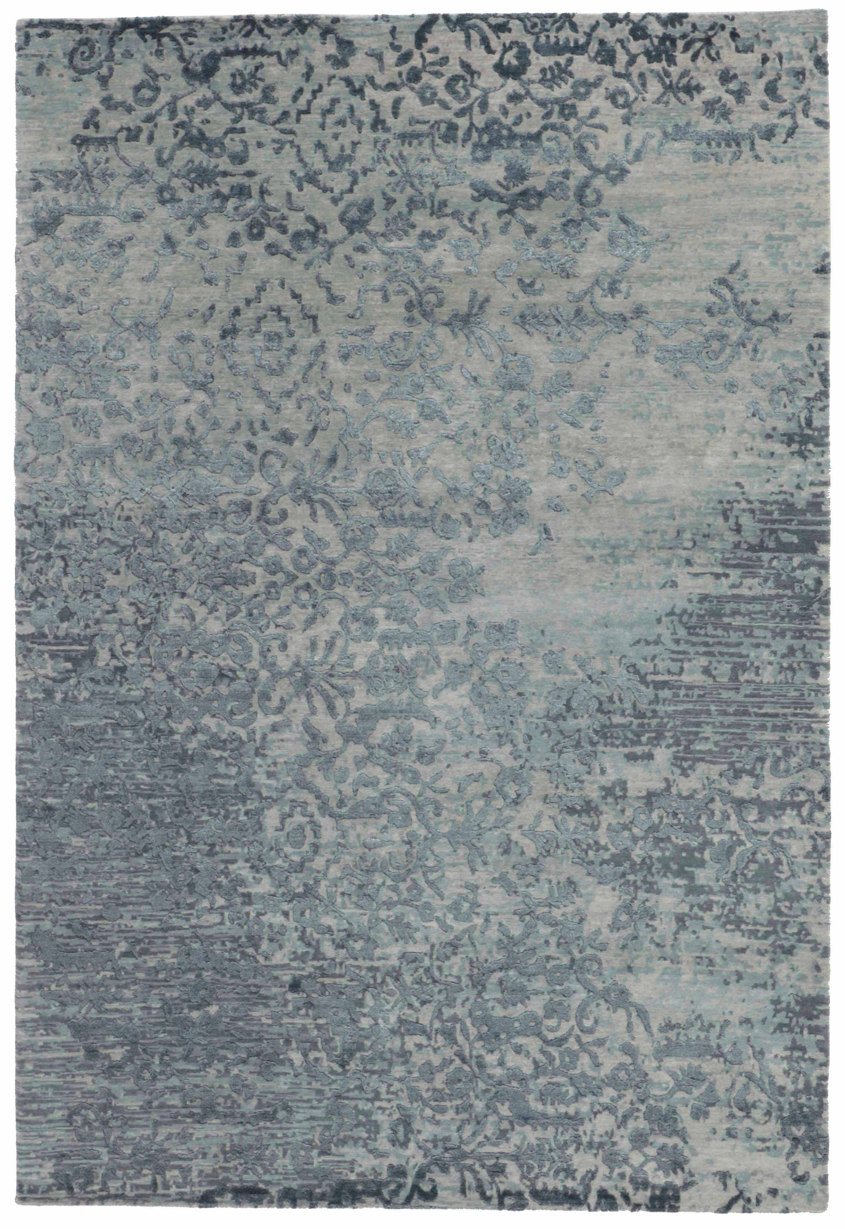 Rezas  Senses - Flowerrain, Blue (Beige) - 200x300