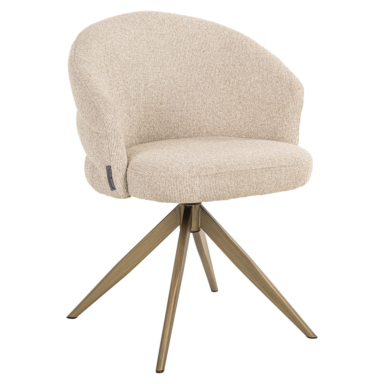 Richmond Interiors Richmond Draaibare Eetkamerstoel Zendaya Bouclé - Biscotti
