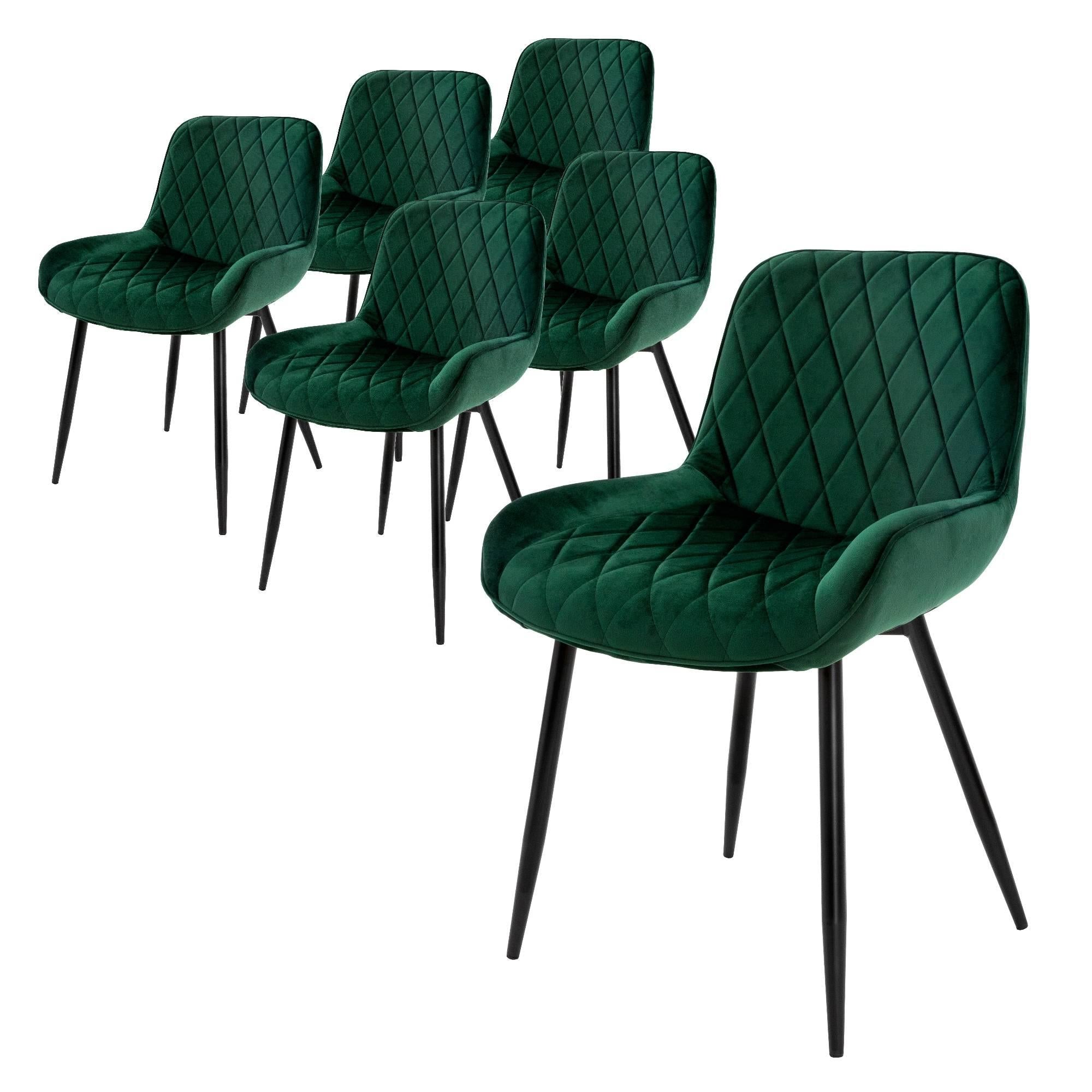 ML-Design Eetkamerstoel Diadema velvet set van 6 | 