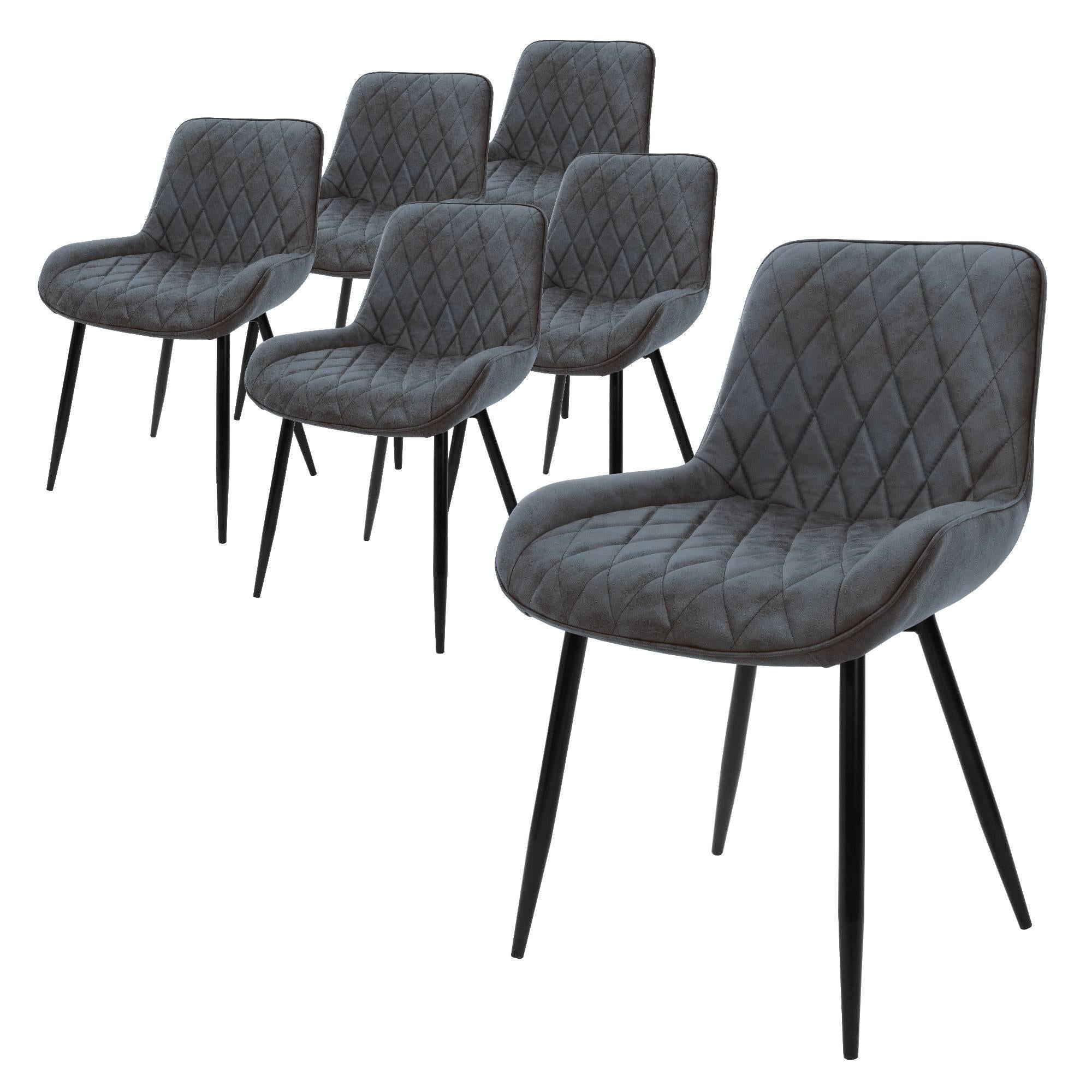ML-Design Eetkamerstoel Diadema leatherlook set van 6 | 