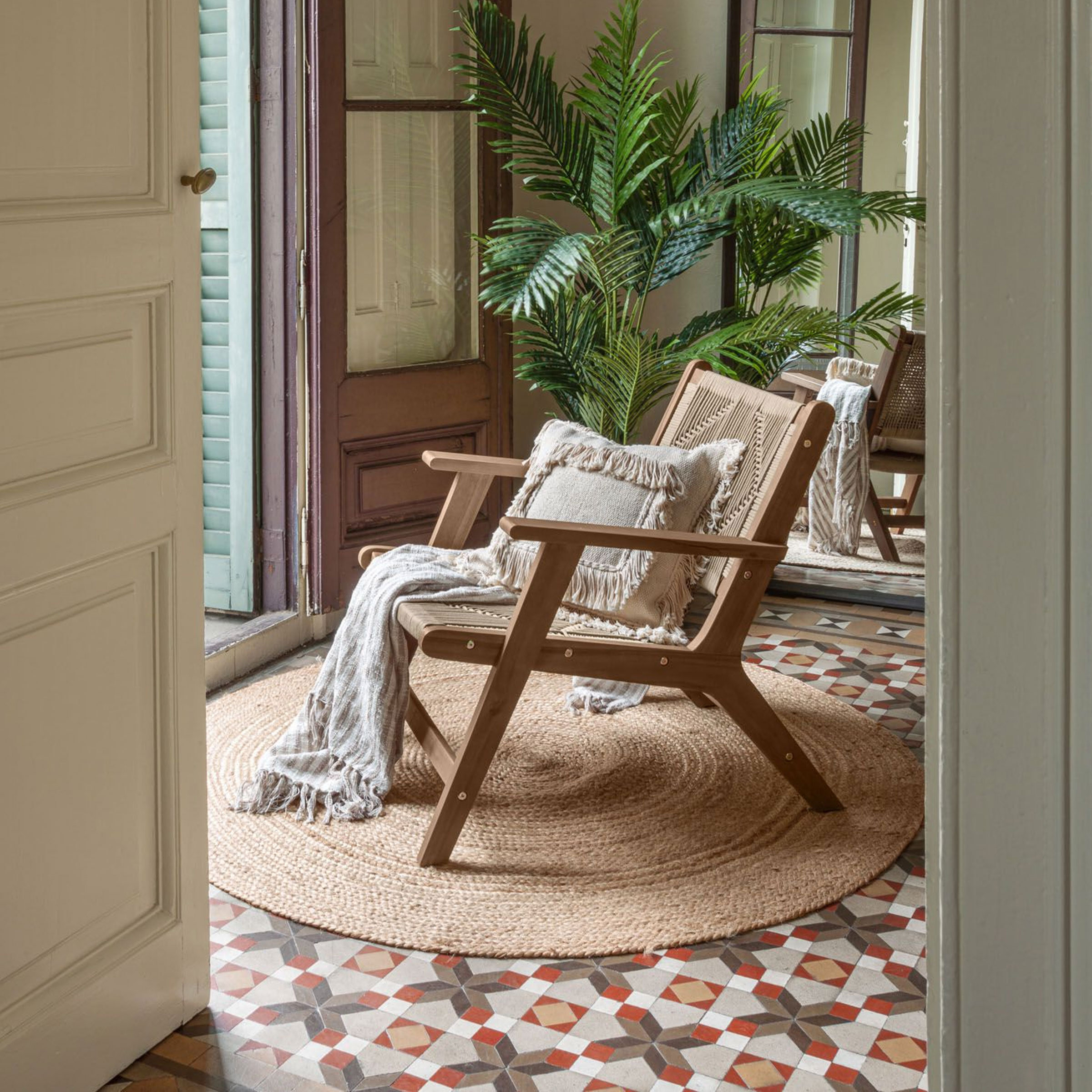 Kave Home Vloerkleed Doc 150 x 150cm - Naturel - Rond
