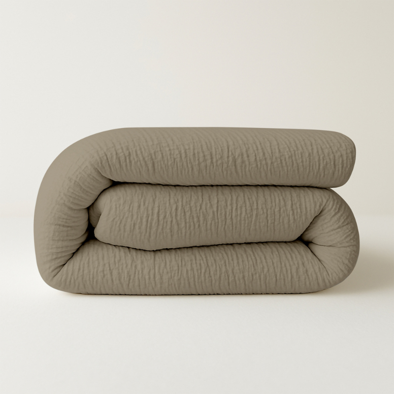 Zydante Dekbed Easy Dekbed & Dekbedovertrek in 1 Mousseline Taupe - Easy - zonder overtrek - 140x200 cm (Eenpersoons) -  - 300 gram per m² -