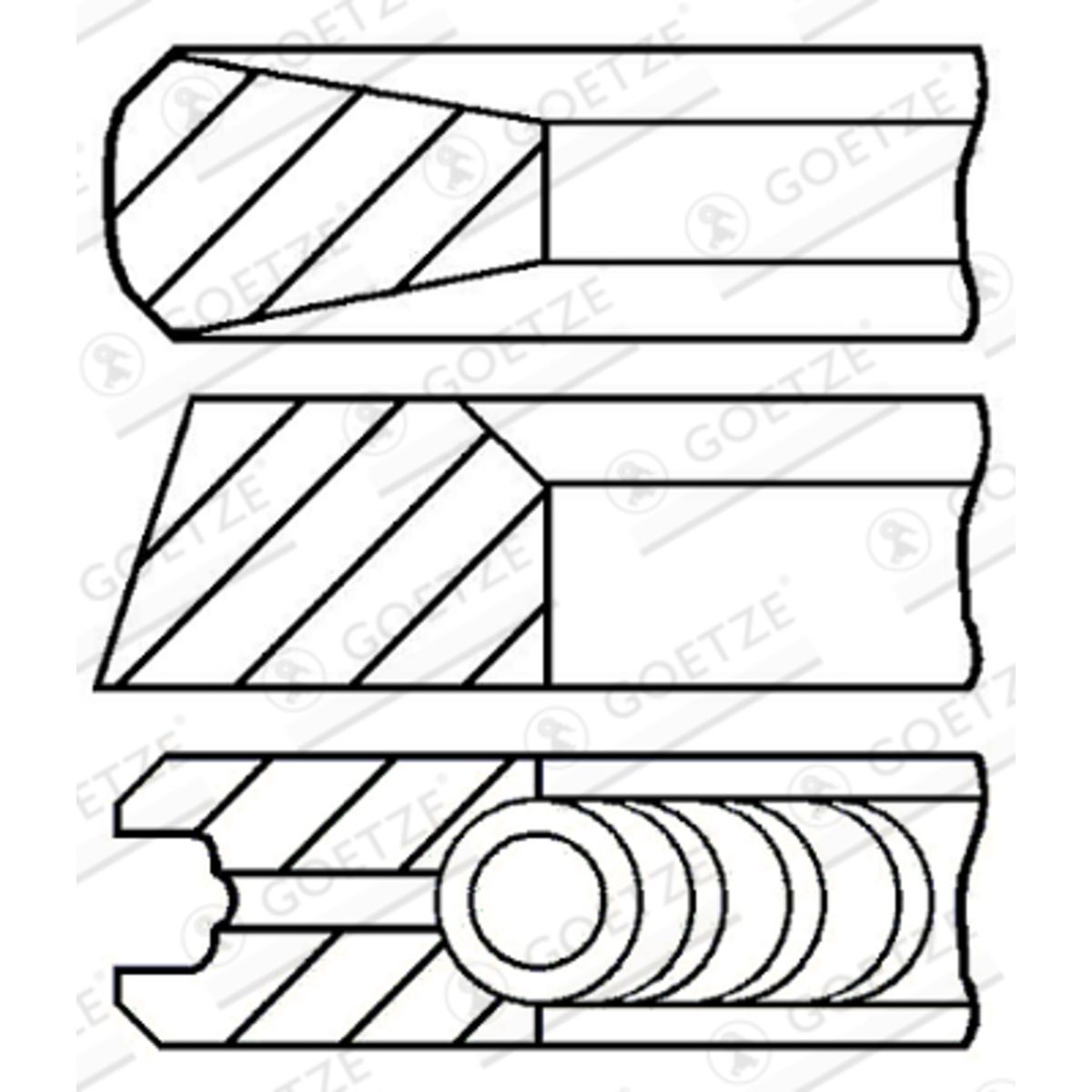 Goetze Zuigerveer onderdelen set  08-432700-00