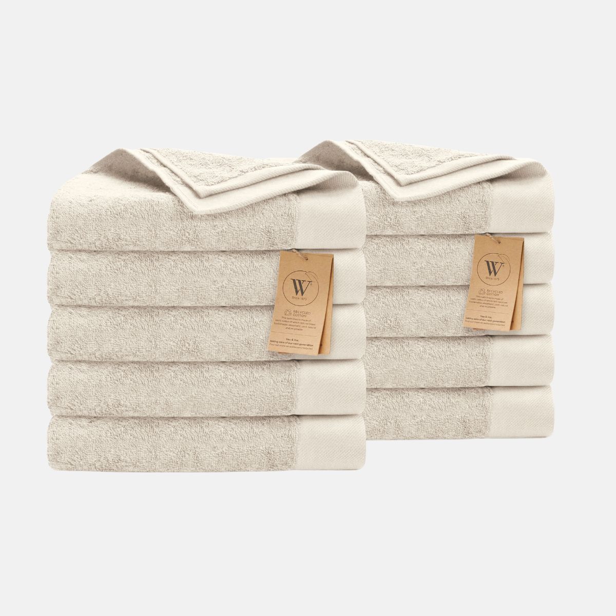 Walra Remade Cotton Handdoeken 60 x 110 cm - 550 gr/m - Beige - 10 stuks