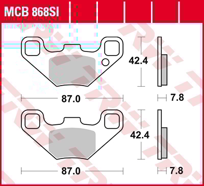 TRW Remblokken, en remschoenen voor de moto, MCB868SI Sinter offroad
