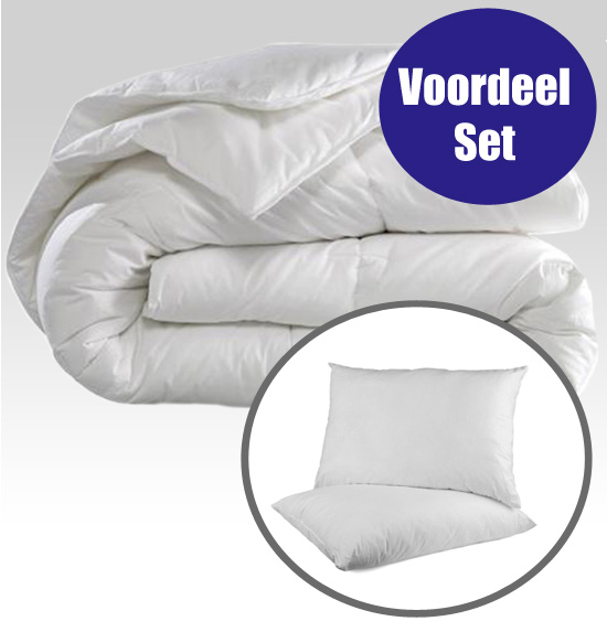 Zavelo Voordeelset Enkel Dekbed + Hoofdkussen-240 x 220 cm