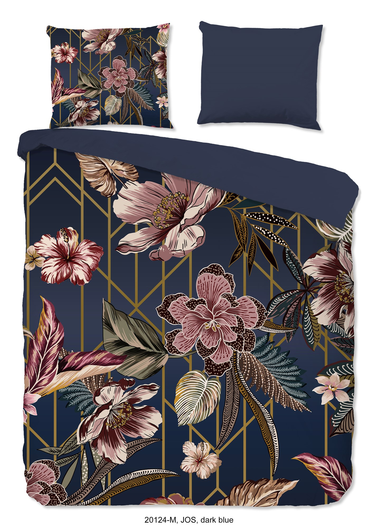 Pure Bloemenweelde Dekbedovertrek Blauw-1-persoons (140 x 200/220 cm)