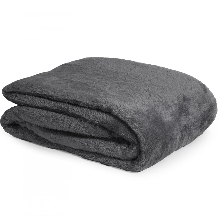 Slaaptextiel Teddy Fleece Deken Antraciet – Zacht, Warm en Stijlvol (150x200 cm)