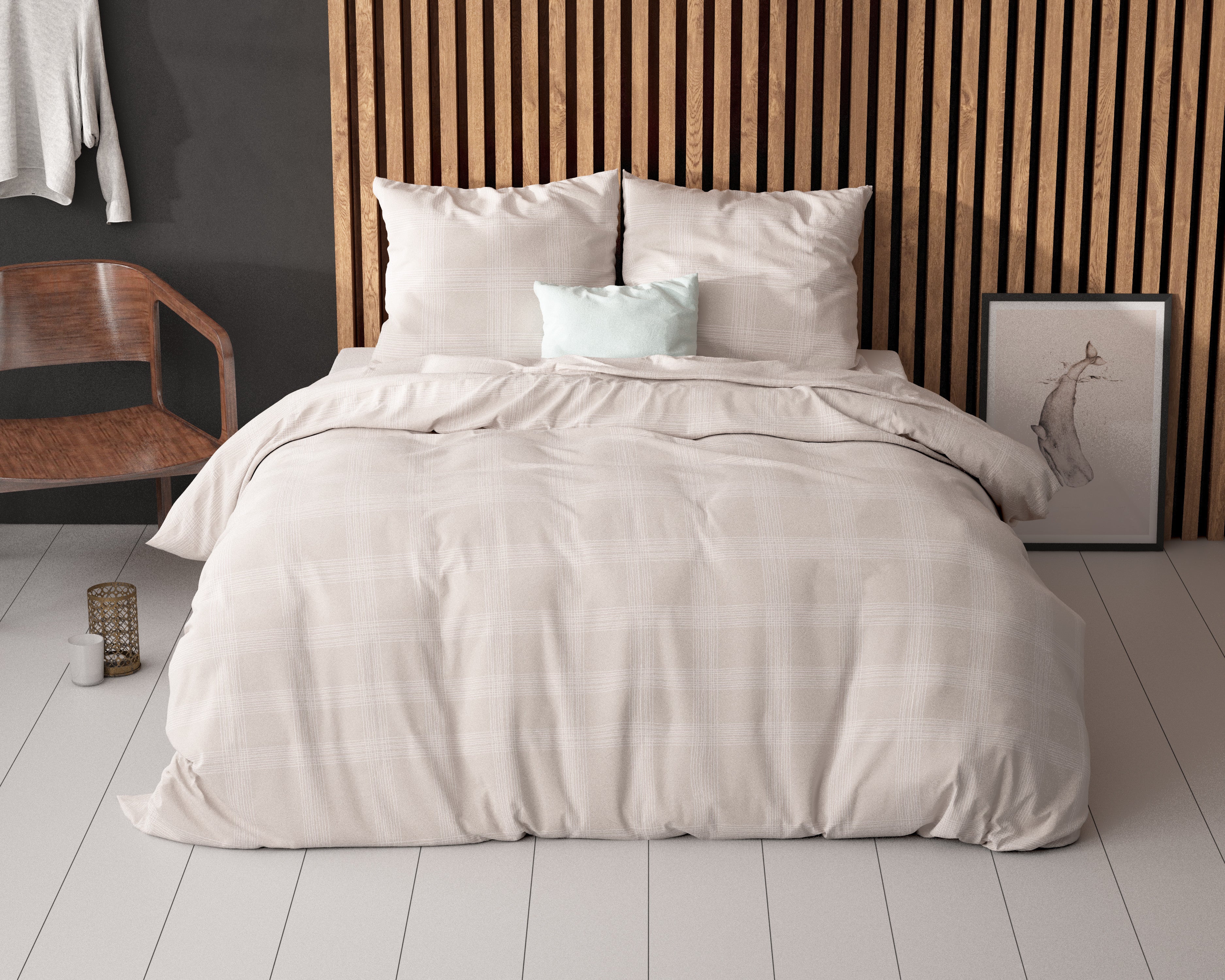 RoyalTextile - Mirela Dekbedovertrek Katoen - Zand - 240 x 220