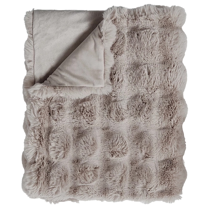 SlaapTextiel Bunny Soft Plaid – Elegant Taupe (150x200 cm)