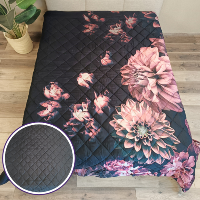Vanite Home Flowers Satijnen Bedprei 230x250 cm