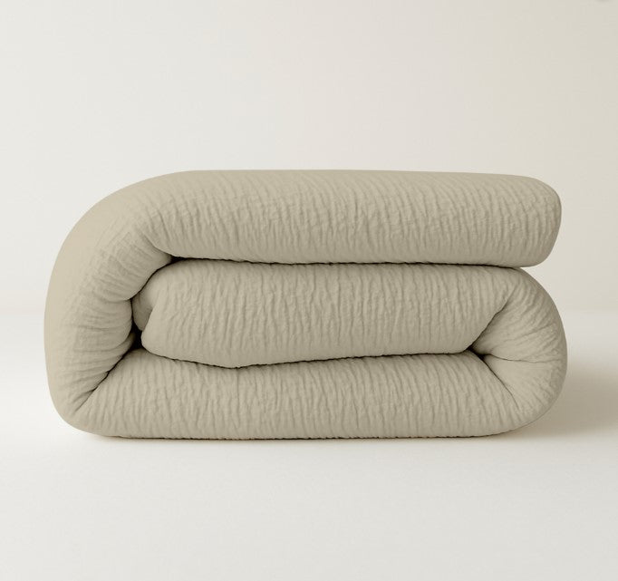 BudgetBed - Mousseline Eazy dekbed - Zand - 140 x 240