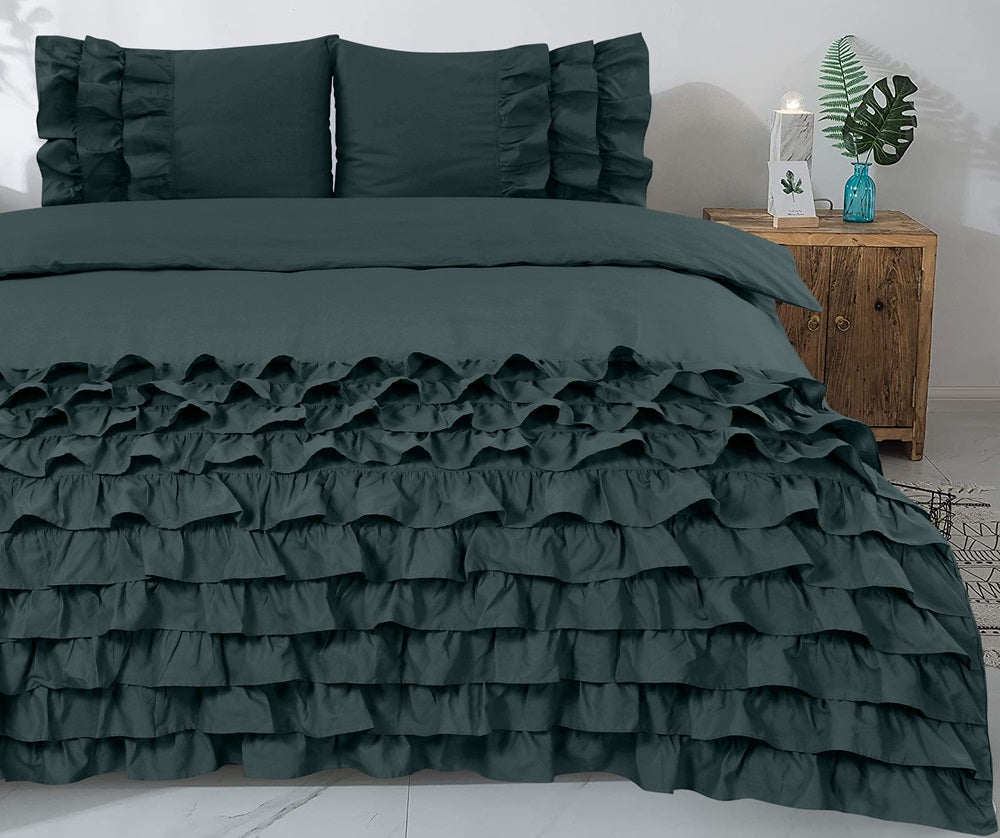 RoyalTextile - Cyprus Dekbedovertrek 100% Katoen - Groen - 240 x 220
