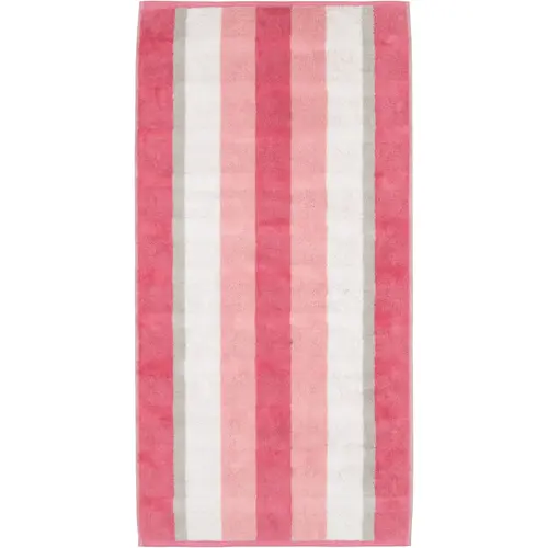 Cawö Cawo Noblesse Stripes Handdoek 50x100 altrosa