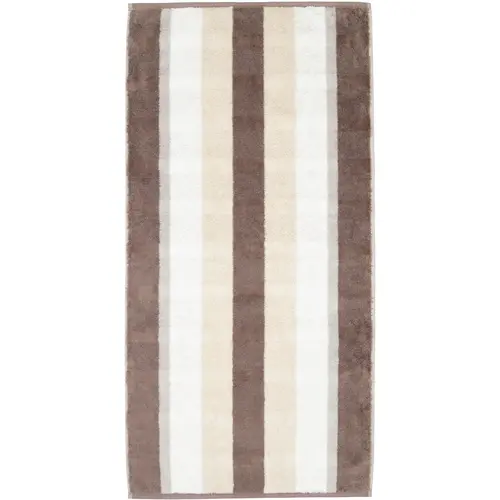 Cawö Cawo Noblesse Stripes Handdoek 50x100 walnuss