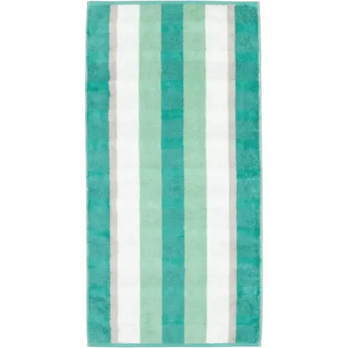 Cawö Cawo Noblesse Stripes Handdoek 50x100 smaragd