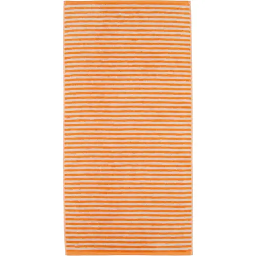 Cawö Cawo Campus Ringel Handdoek 50x100 mandarine