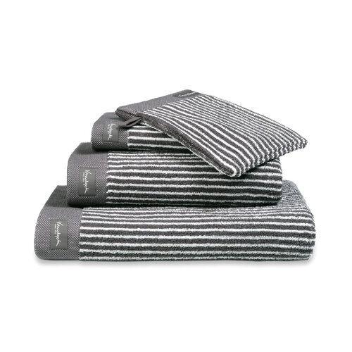Vandyck Home Petit Ligne Off Black Handdoek 60x110