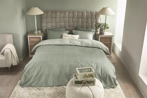 Rivièra Maison Riviera Maison Dekbedovertrek Bambu Grijsgroen 140x200/220 cm
