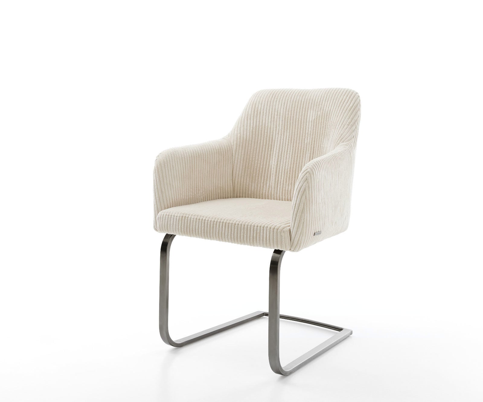 DELIFE Freischwinger Greg-Flex Cord Beige Freischwinger flach Graphit Taschenfederkern