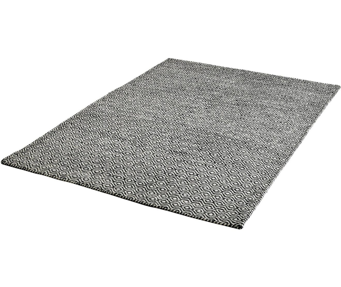 Obsession Wollen kleed My Jaipur 334 Handgeweven vloerkleed, ruitmotief, zuivere wol, met de hand geweven
