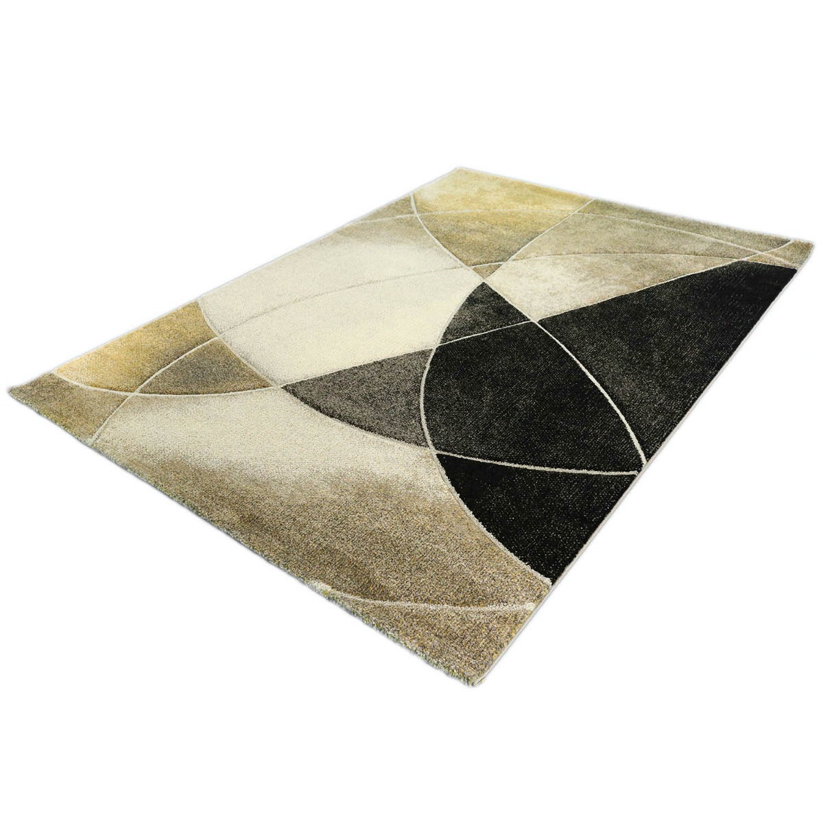 Merinos Vloerkleed - Streepjes Design - Diamond Deluxe - Goud-80 x 150 cm