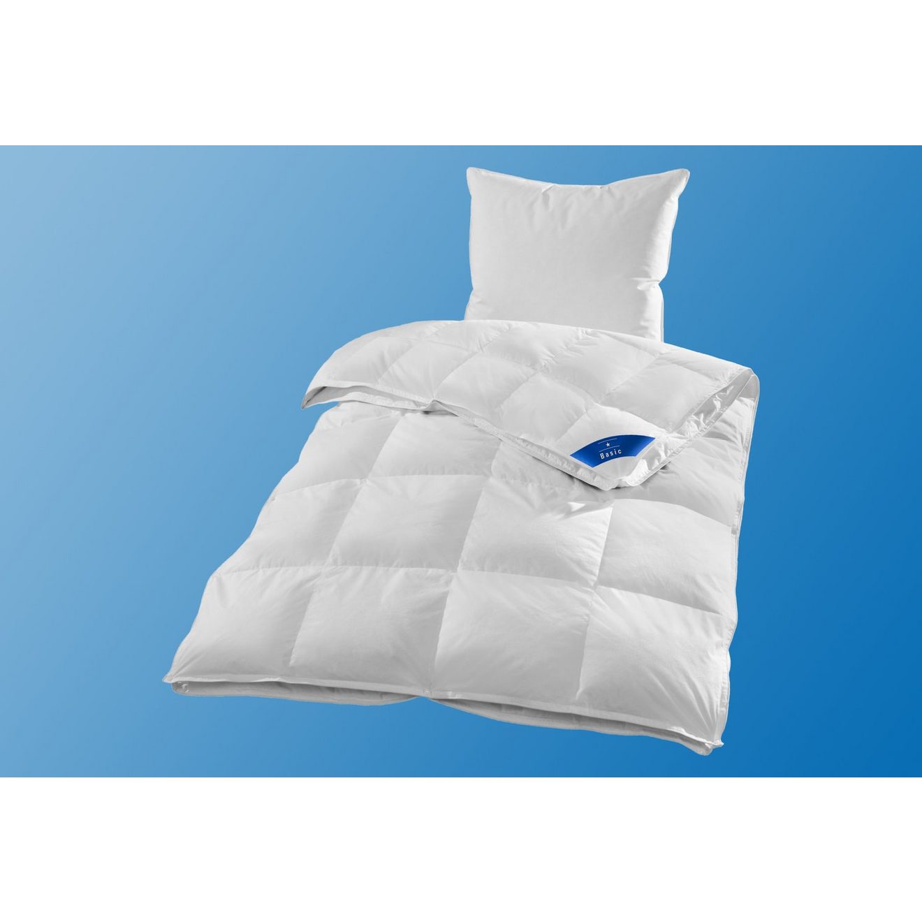 Hanse by RIBECO Veren dekbed + veren kussen Jonas Slaapcomfort voor alle seizoenen! (voordeelset)