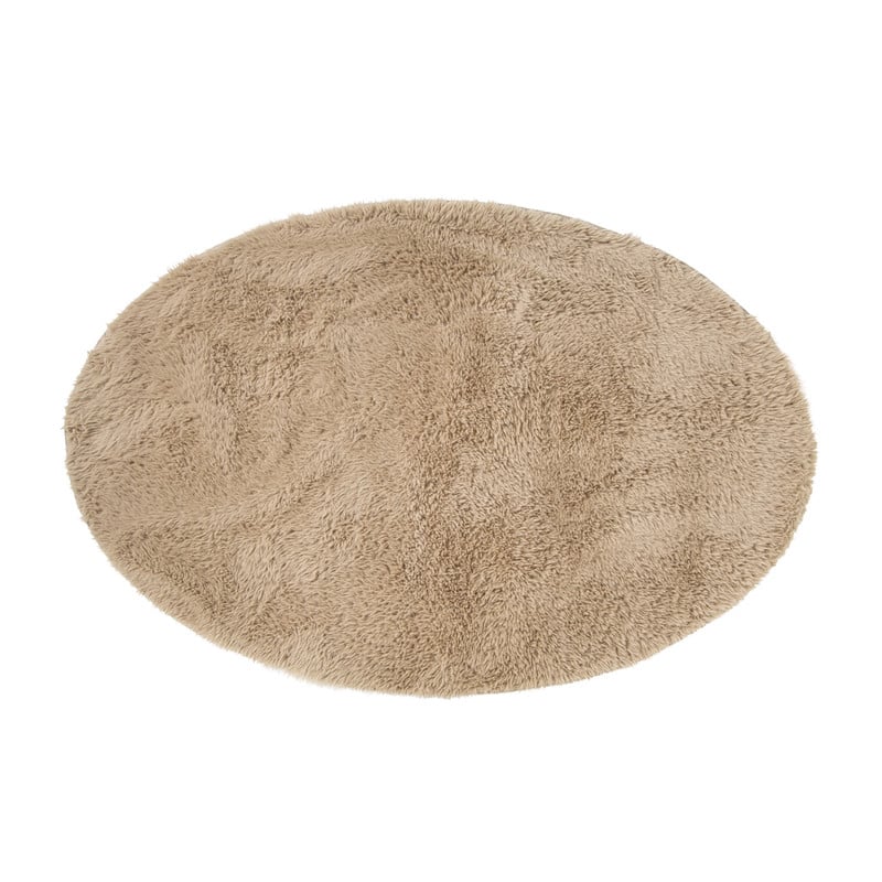 Xenos Vloerkleed fluffy ovaal - bruin - 120x180 cm