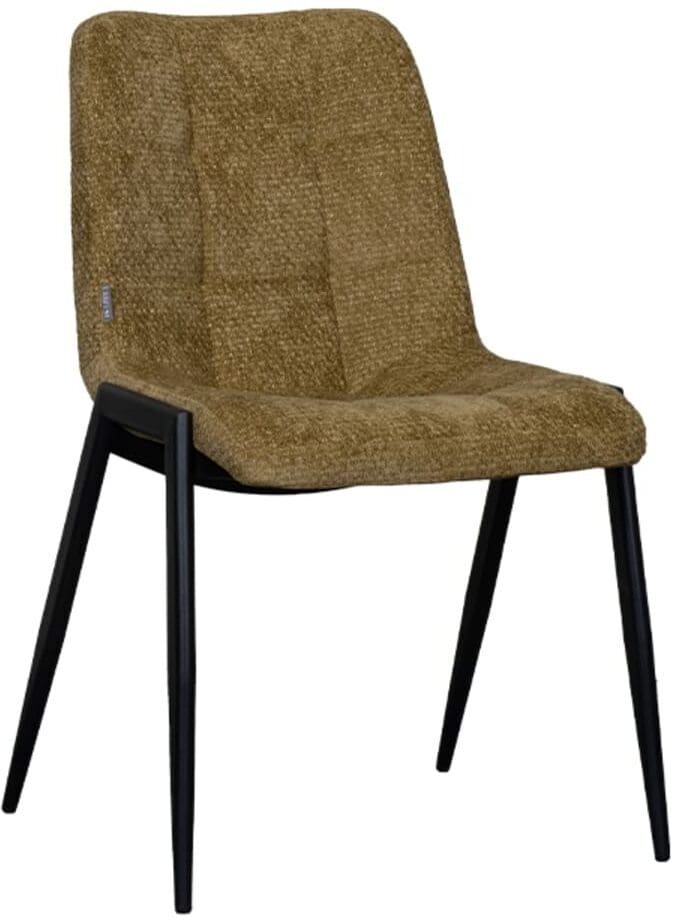 Eetkamerstoel Noor - Mustard - Elite - Black Frame