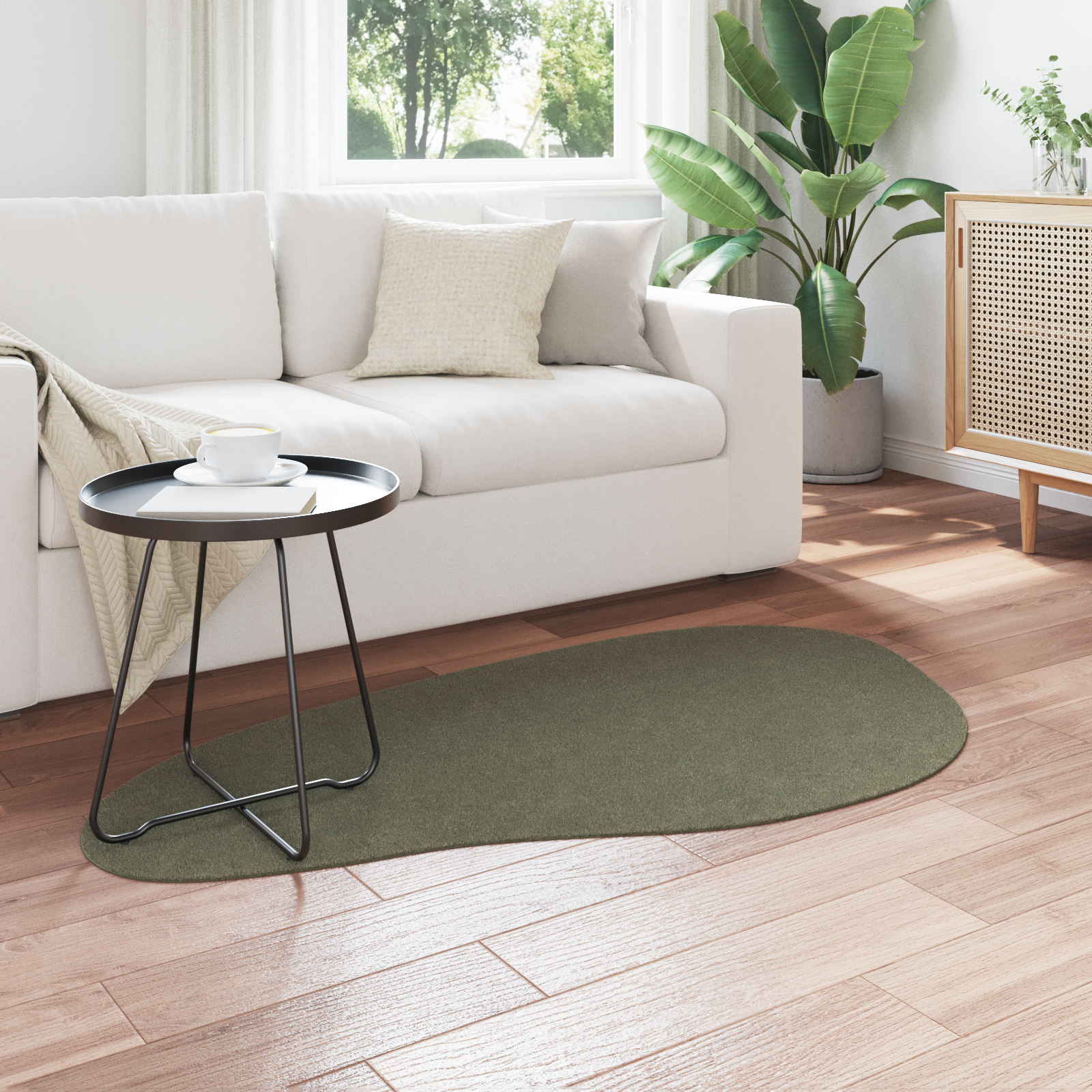vidaXL Vloerkleed HUARTE kortpolig zacht wasbaar 80x150 cm bosgroen
